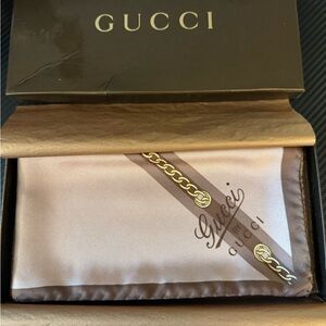 Gucci Rose Gold Silk Scarf